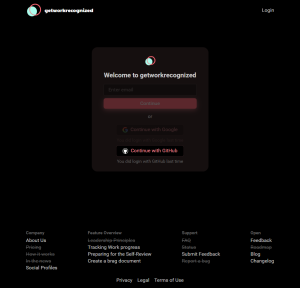 Image of the login screen after the redesign